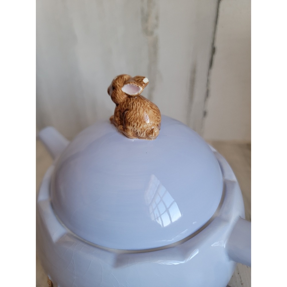 Global design Kate Williams easter teapot rabbit bunny purple vintage - Picture 5 of 16